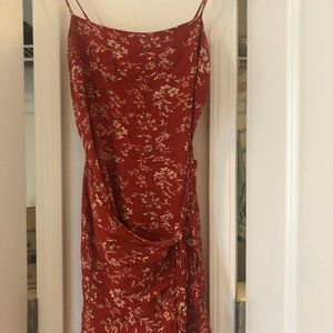 Strappy faux wrap dress